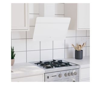 Zidna napa, bijela, 60 cm, čelik i kaljeno staklo