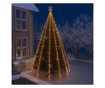 Instalație lumini brad de Crăciun cu 500 LED-uri, 500 cm