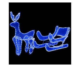karácsonyi rénszarvasos-szános hálós díszvilágítás 432 LED-del
