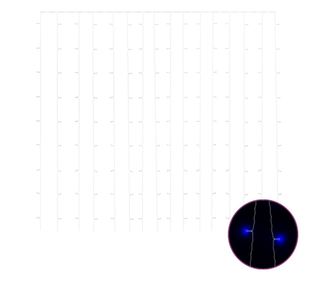 8 funkciós kék fényfüggöny 300 LED-del 3 x 3 m