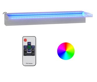 Slap za bazen z RGB LED lučmi nerjaveče jeklo 60 cm