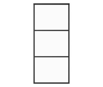 fekete ESG üveg és alumínium tolóajtó 90 x 205 cm