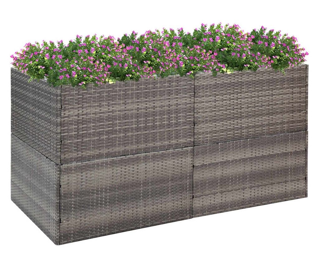 Vrtni lonec, siv, 157x80x80 cm, Poliratan