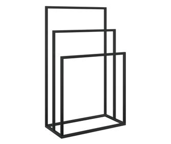 Samostojeći stalak za ručnike crni 48 x 24 x 79 cm željezni