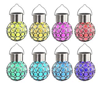 Viseće solarne svjetiljke 8 kom LED svjetla RGB