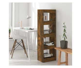 Polica/pregrada za sobu, dimljeni hrast, 40x30x135 cm