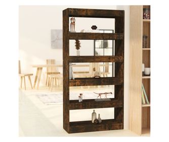 Knyvespolc/Szoba elvlasztfal, fsts tlgy, 80x30x166 cm, farostlap