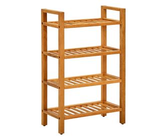 Pantofar cu 4 rafturi, 50x27x80 cm, lemn masiv de stejar