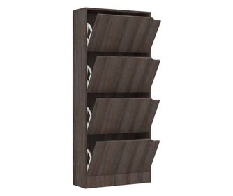 Pantofar cu 4 usi, stejar sonoma gri, 59x24x136 cm, PAL