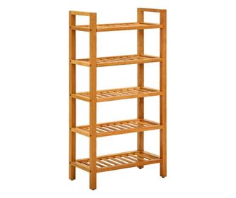 Pantofar cu 5 rafturi, 50x27x100 cm, lemn masiv de stejar