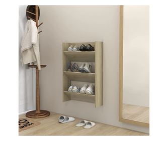 Pantofar de perete, stejar sonoma, 60x18x90 cm, PAL