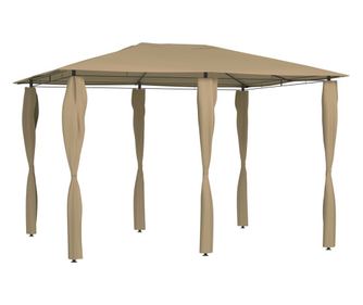 tópszínű pavilon oszlop takarókkal 3 x 4 x 2,6 m 160 g/m²