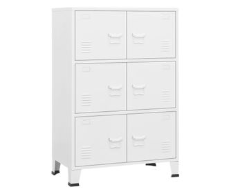 Industrijski sanduk za pohranu bijeli 75 x 40 x 115 cm metalni