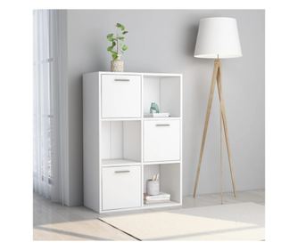 Úložný skříň, bílá, 60 x 29,5 x 90 cm, DTD