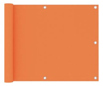 Balkonski zastor narančasti 75 x 400 cm od tkanine Oxford