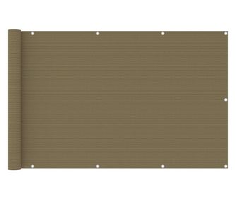 Balkonski zastor smeđe-sivi 120 x 400 cm HDPE