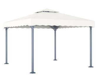 krémszínű alumíniumpavilon 300 x 300 cm