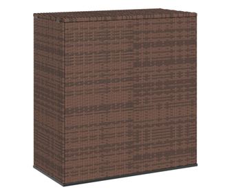 Vrtna škatla za blazine PE ratan 100x49x103,5 cm rjava