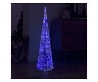 Dekorativna piramida s LED plavim svjetlom 120 cm akril