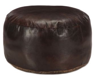 Tamno smeđa fotelja, 60 x 30 cm, prirodna kozja koža