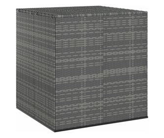 Zunanja klop za blazine, siva, 100x97,5x104 cm, PE ratan