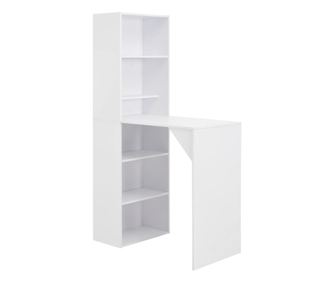 Barový stůl se skříní bílý 115 x 59 x 200 cm