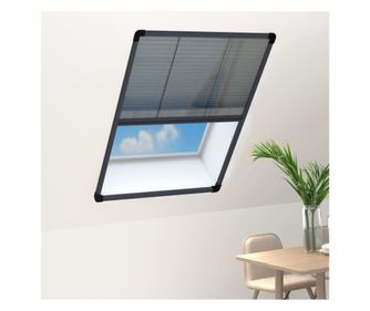 Plisirani mrežasti prozor protiv insekata, antracit, 80x120 cm, aluminij