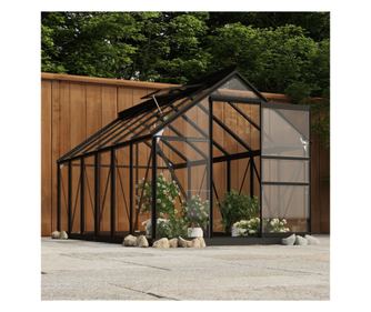 Staklenik, antracit, 155x298x191 cm, aluminij