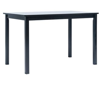 Τραπέζι Κουζίνας, Μαύρο, 114 x 71 x 75 εκ., Μασίφ Ξύλο Hevea