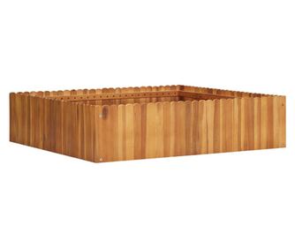 Strat inaltat de gradina, 100x100x25 cm, lemn masiv de acacia