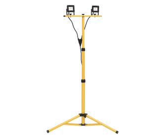 meleg fehér fényű háromlábú LED-es reflektor 2 x 10 W