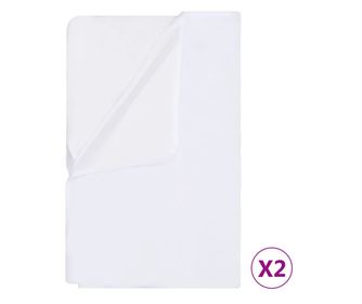 Zaščite za vzmetnice vodoodporne 2 kosa bombaž 140x200 cm bele