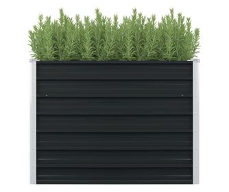 Ζαρντινιέρα Ψηλή Ανθρακί 100x100x77 εκ. Γαλβανισμένος Χάλυβας
