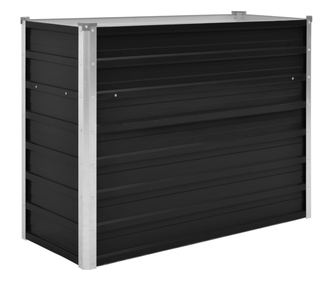 Ζαρντινιέρα Υπερυψωμένη Ανθρακί 100x40x77 εκ. Γαλβαν. Χάλυβας