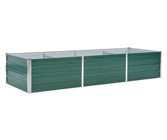 Ζαρντινιέρα Υπερυψωμένη Γκρι 240x80x45 εκ. Γαλβανισμ. Χάλυβας