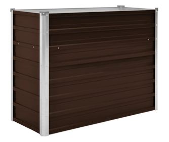 Ζαρντινιέρα Υπερυψωμένη Καφέ 100x40x77 εκ. Γαλβανισμ. Χάλυβας