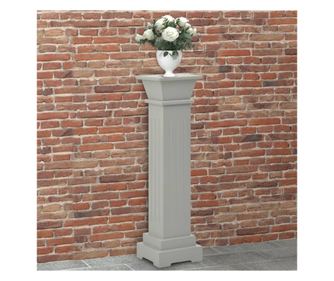 Κλασική βάση φυτών τετράγωνη γκρι 17x17x66 cm MDF
