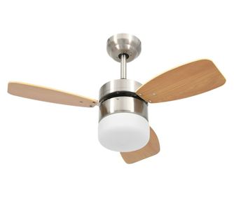 Stropni ventilator sa svjetlom i daljinskim 76 cm svjetlosmeđi
