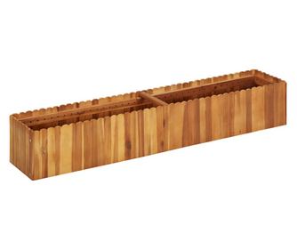 Strat inaltat de gradina, 150x30x25 cm, lemn masiv de acacia