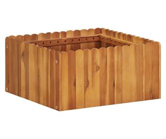 Градинска повдигната леха, 50x50x25 см, акациево дърво масив