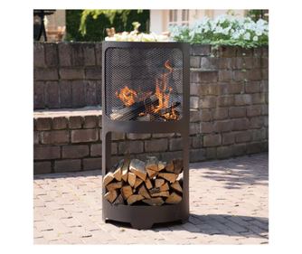 RedFire Ognjišče Buffalo, mat črno, 44 x 90 cm, jeklo