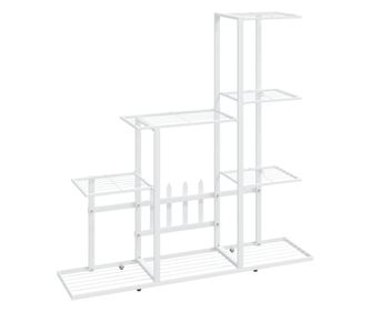 Stalak za cvijeće 94,5 x 25 x 88 cm bijeli metalni