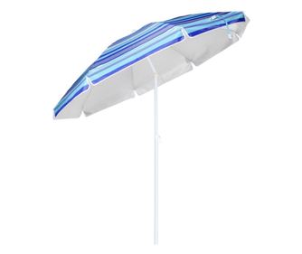 Suncobran za plažu, plavi s prugama, 200 cm
