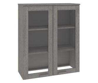 Nástavec na komodu světle šedý 85x35x100 cm masivní borovice