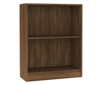 barna tölgyszínű szerelt fa könyvespolc 60 x 24 x 74,5 cm