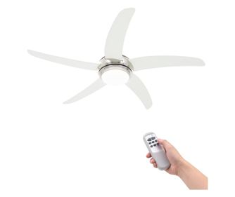 Ozdobný stropní ventilátor se světlem 128 cm bílý