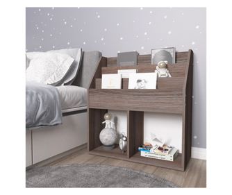 Sivi stalak za dječje časopise hrast sonoma 71x30x78,5cm iverica