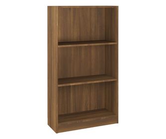 barna tölgyszínű szerelt fa könyvszekrény 60 x 24 x 109 cm