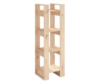 Βιβλιοθήκη/Διαχωριστικό Χώρου 41x35x125 εκ. Μασίφ Ξύλο Πεύκου