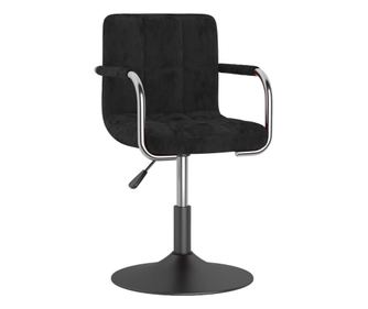 Barski stolček črn žamet